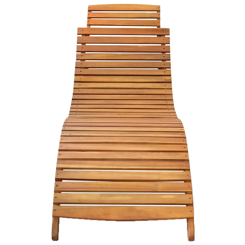 Set di 2 sdraio sedia a sdraio prendisole lettino da giardino terrazza mobile da esterno con cuscini legno massello di acacia 02_0012062