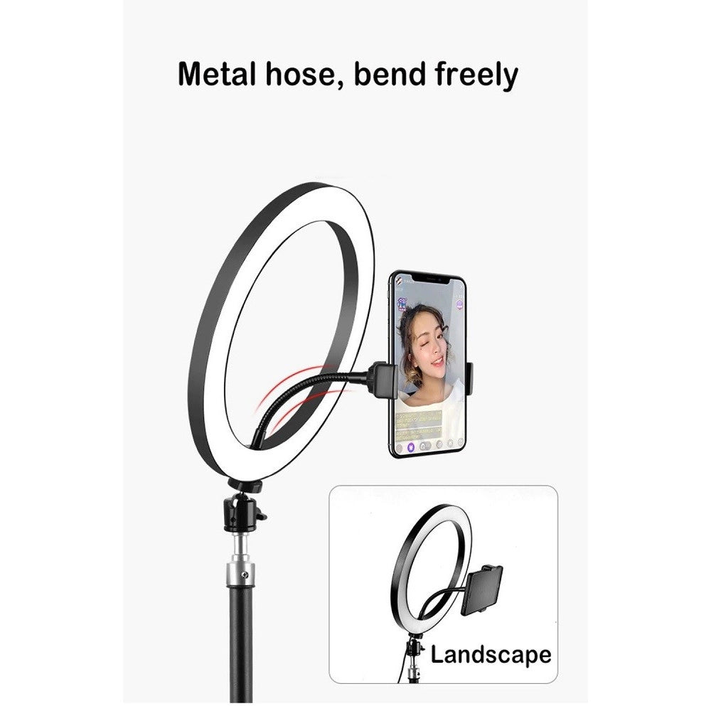 Trade Shop - Anello Luce Led Fotografia Makeup Video Diffusore Circolare 10" 26cm Dimmerabile -