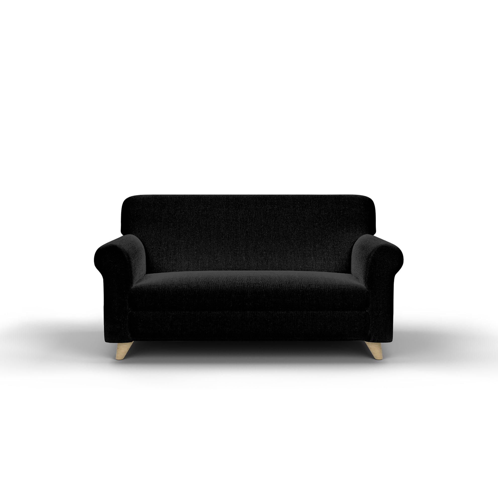 Copridivano Elasticizzato in Tessuto Nero 2 Posti