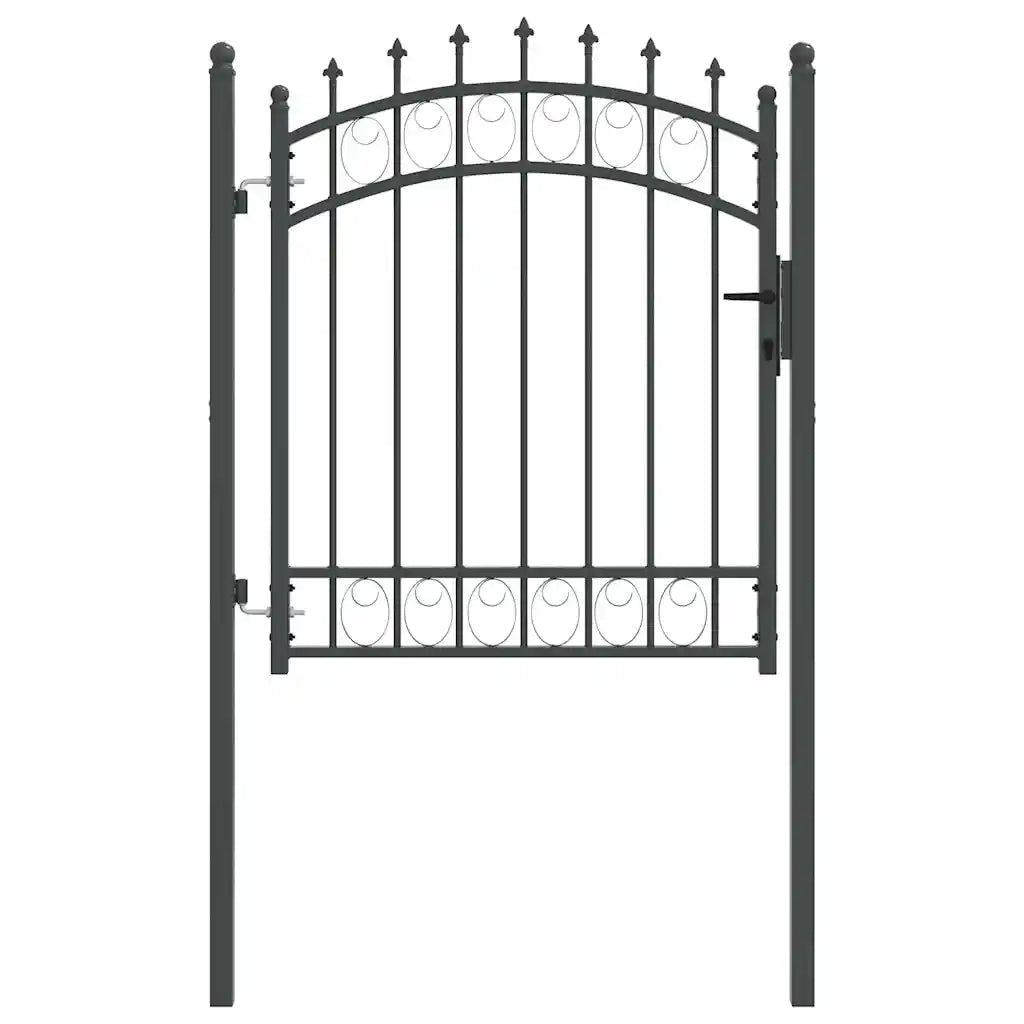 Cancello della recinzione con punte EMMEN 125 x 100 cm CFW4088340