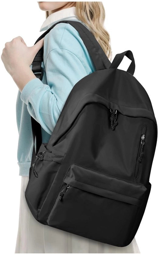 Borsa da Scuola per Ragazze e Ragazzi Teenager Rilassante Borsa da Scuola per Donne Borsa da Scuola Aestetica Borsa da Laptop per la Scuola Impermeabile Borse da Scuola per Uomini Borse da Giorno Casual - Nero