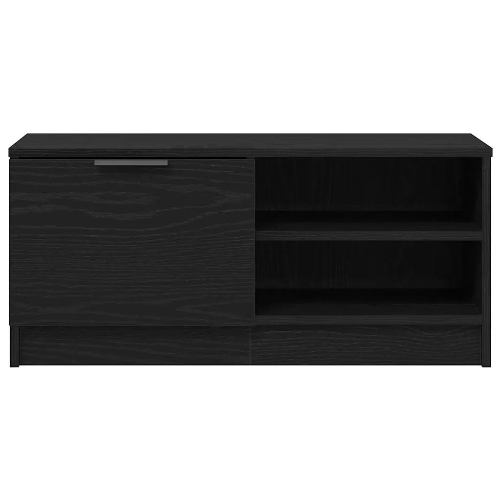 Mobile TV-Credenza per TV-Console TV Rovere Nero 80 x 35 x 36,5 cm Legno multistrato