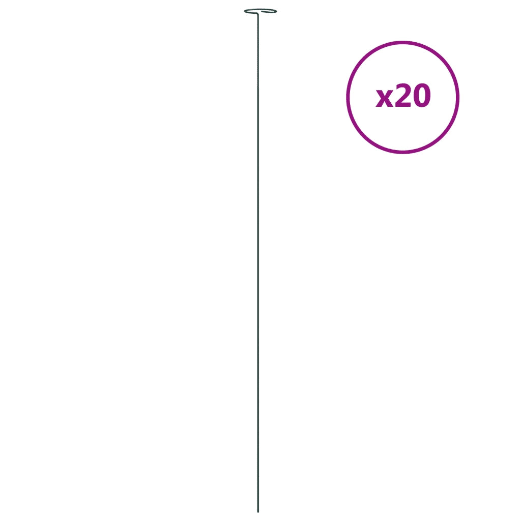 Supporti per Piante da Giardino 20 pz Verde Scuro 91 cm Acciaio CFW9686669