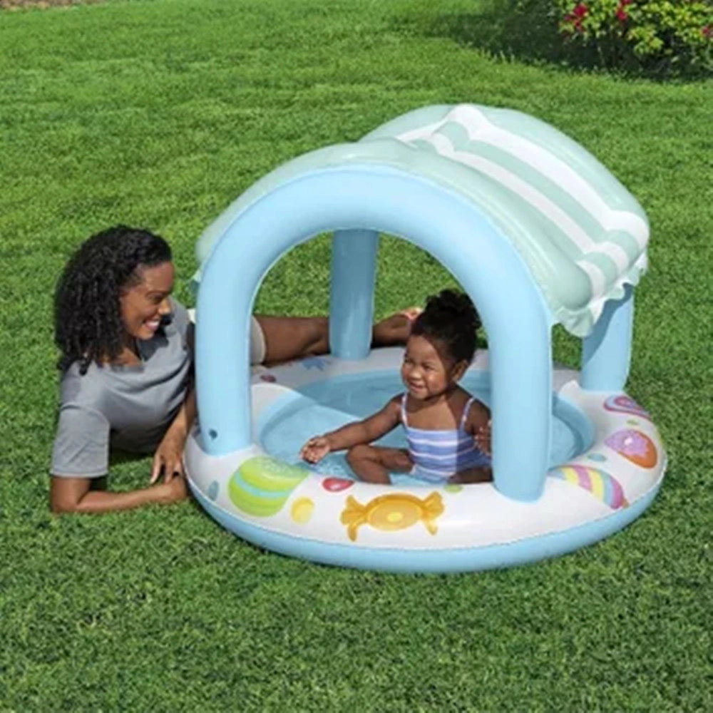 Trade Shop - Piscina Sweet Shoppe Con Fondo Gonfiabile Copertura Per Bambini +2 Anni 104x84cm 52638 -