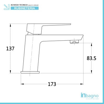 Set miscelatori lavabo e bidet Kubo nero opaco con piletta click-clack