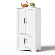 Mobile alto da cucina 120x60x40 cm in MDF bianco con LED a sensore, modulare