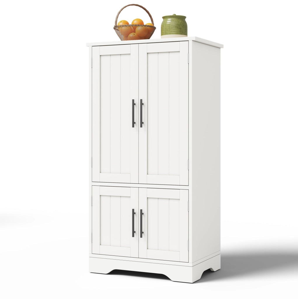 Mobile alto da cucina 120x60x40 cm in MDF bianco con LED a sensore, modulare