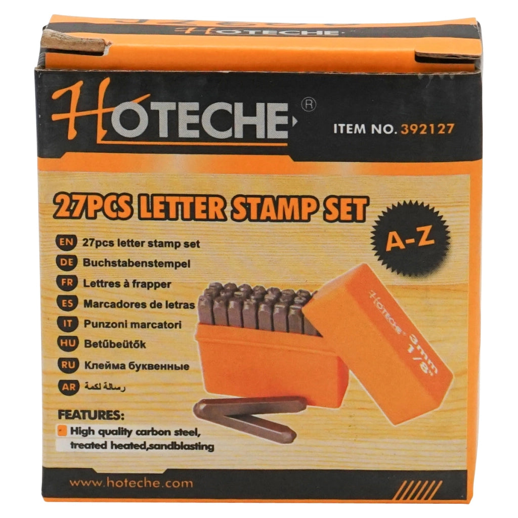 Set di 27 punzoni con lettere A–Z da 3 mm Hoteche