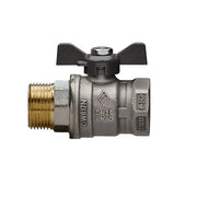VALVOLA A SFERA A PASSAGGIO TOTALE MF CON FARFALLA JUNIOR-SFER- 1/2 DN 15  PN 40- RB- pezzi 1