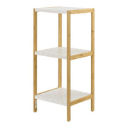 Scaffale portaoggetti in bambù 33 x 34 x 80 cm bianco naturale 03_0006977