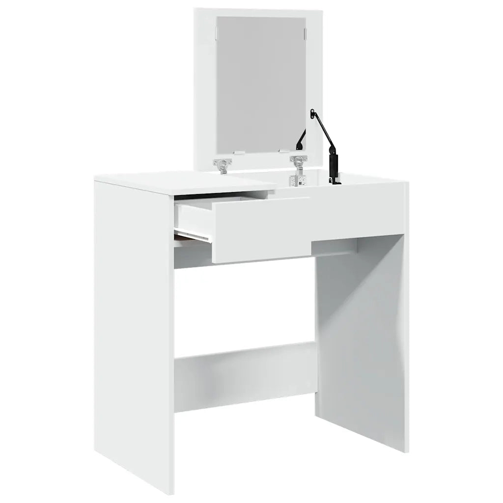 Toeletta con Specchio Bianco 73x46,5x120 cm