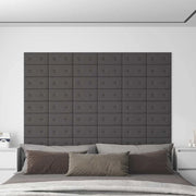 Testiera da Parete 12 pcs Grigio 30 x 15 cm Pelle Sintetica 42046509