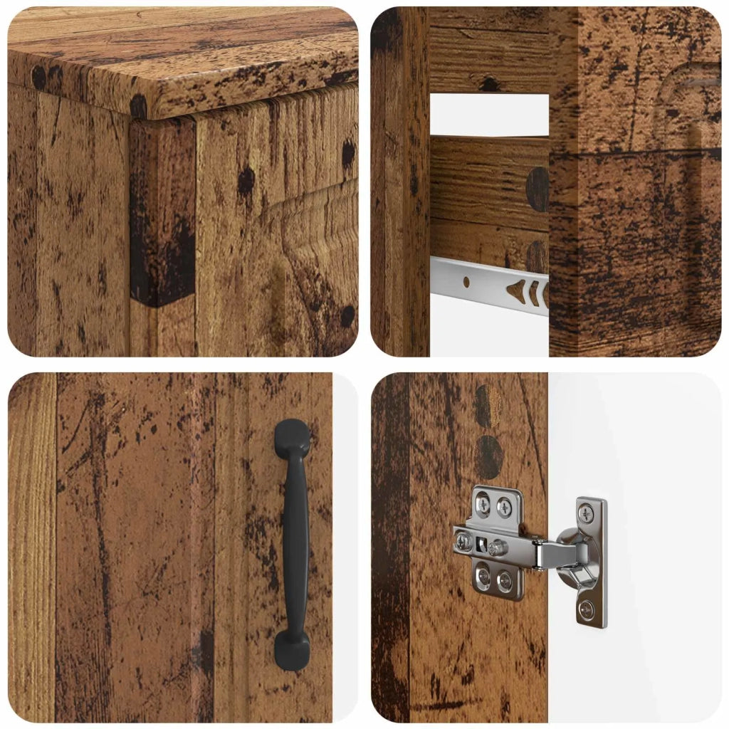 Set di Mobili da Bagno da 4 Pezzi UTRECHT Legno antico 3417979