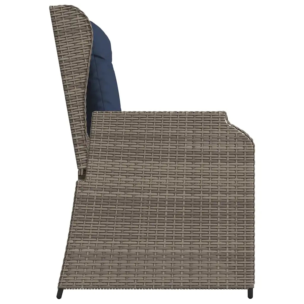 Panchina da giardino Grigio polyrattan 3394456