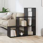 Libreria divisoria-Scaffale per Libri-Mobile di Stoccaggio Rovere Nero 99 x 29 x 99 cm
