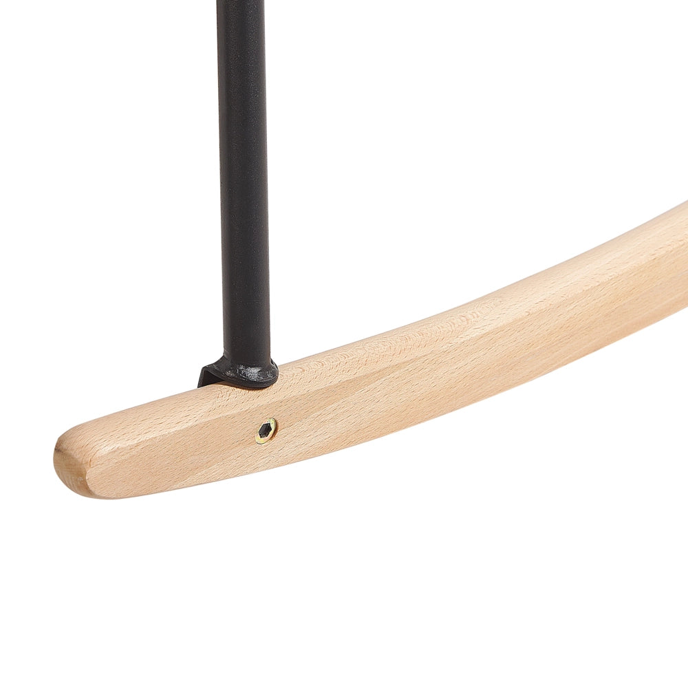 Sedia A Dondolo Velluto Verde Gambe In Metallo Pattini In Legno Moderni