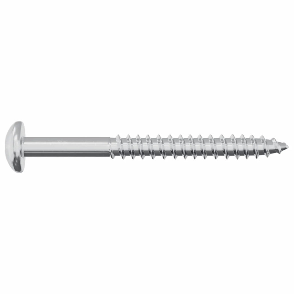 Vite in Legno 2 pz Argento 9,8 x 53 mm Acciaio CFW2130493