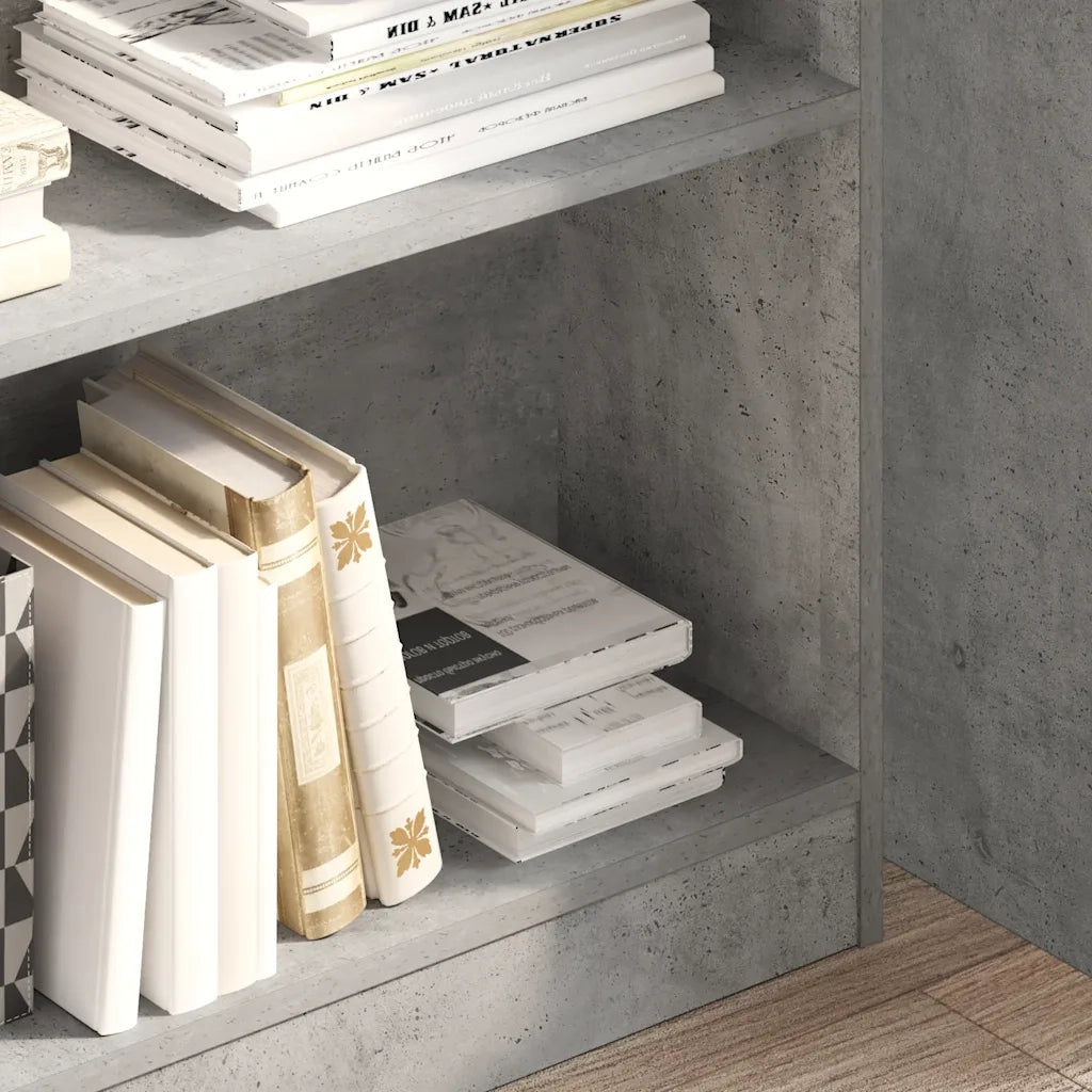 Libreria Grigio Cemento 80x24x109 cm in Legno Multistrato 857838