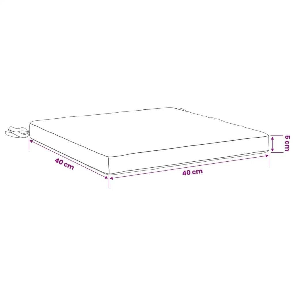 Cuscini per Sedia in 4 Pezzi SOEST 4 pz 100% Poliestere 944354