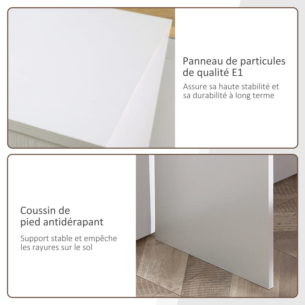 Scrivania angolare girevole 180¡ã ¨C zephmum ¨C bianco 117x82x74 cm