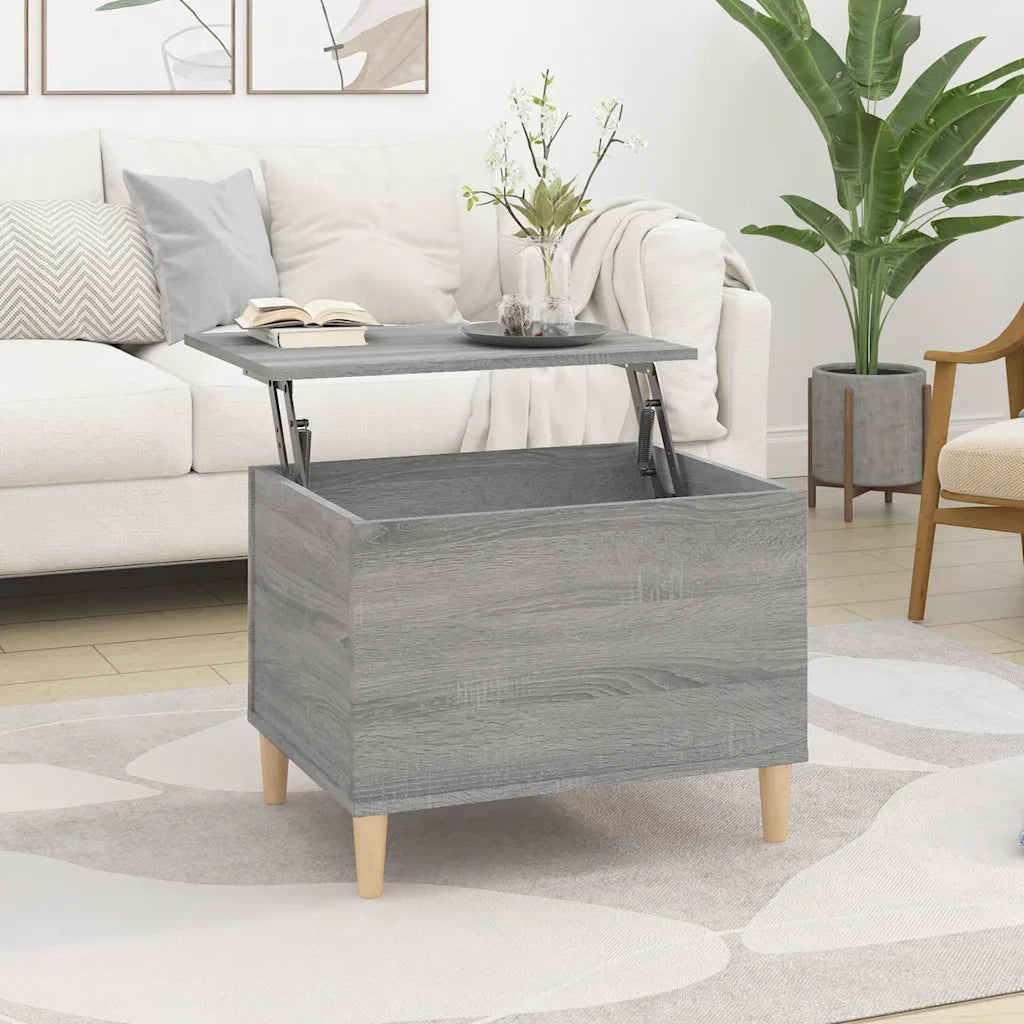 Tavolino Salotto-Tavolino da soggiorno-Tavolo Grigio Sonoma 60x44,5x45 cm Legno Multistrato 805453