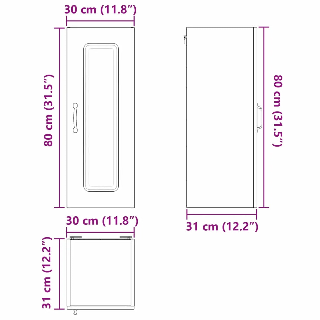 Pannello lavastoviglie Kalmar Rovere fumé 30 x 31 x 80 cm 884664