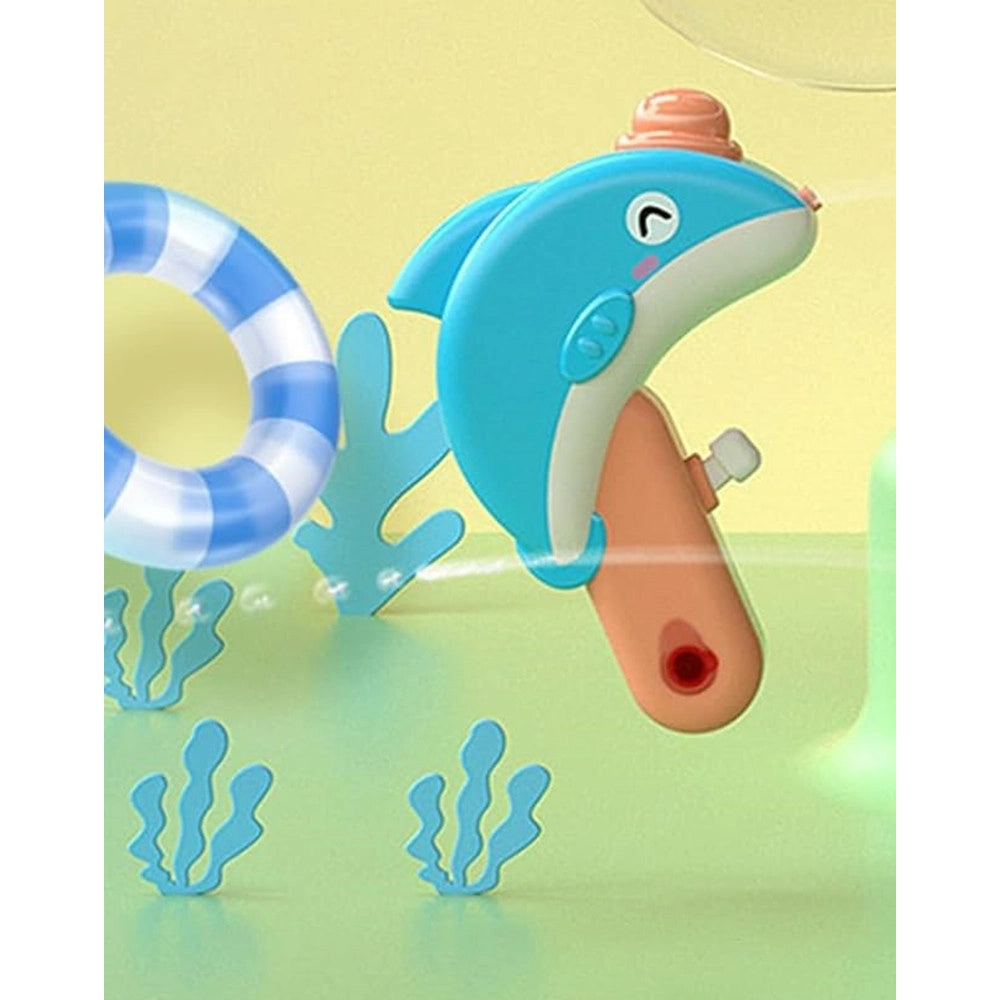 Trade Shop - Pistola Ad Acqua A Forma Di Delfino 32 Cm Piccola Giocattolo Estivo Per Bambini 6738060 -