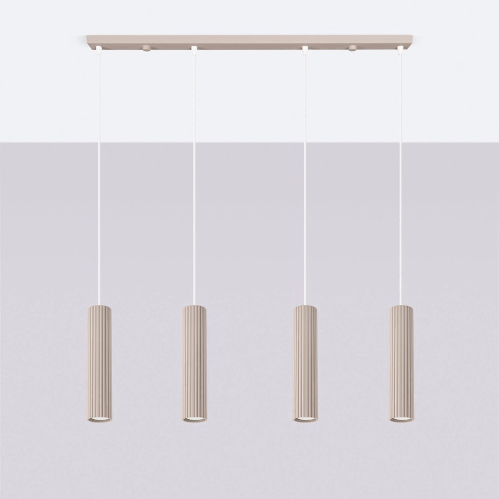 Lampada a sospensione KARBON 4L taupe