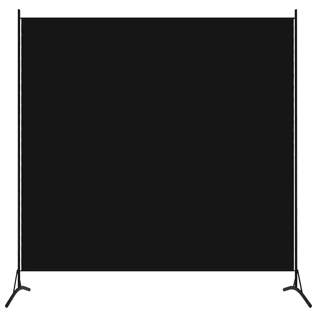 Paravento Nero 175x180 cm in Tessuto 320738