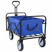 Carrello a Mano Pieghevole Blu 94 x 53 x 99 cm Tessuto Oxford 42020662