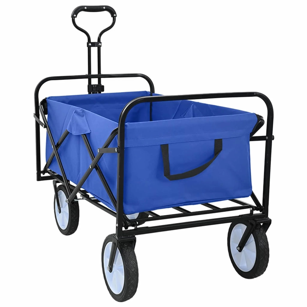 Carrello a Mano Pieghevole Blu 94 x 53 x 99 cm Tessuto Oxford 42020662