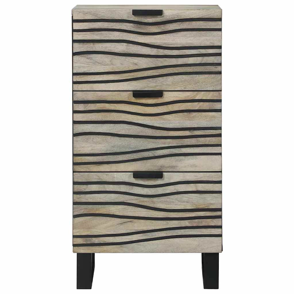 Credenza moderna e pratica 40 x 33 x 75 cm realizzata in legno massello di mango nero 02_0057782