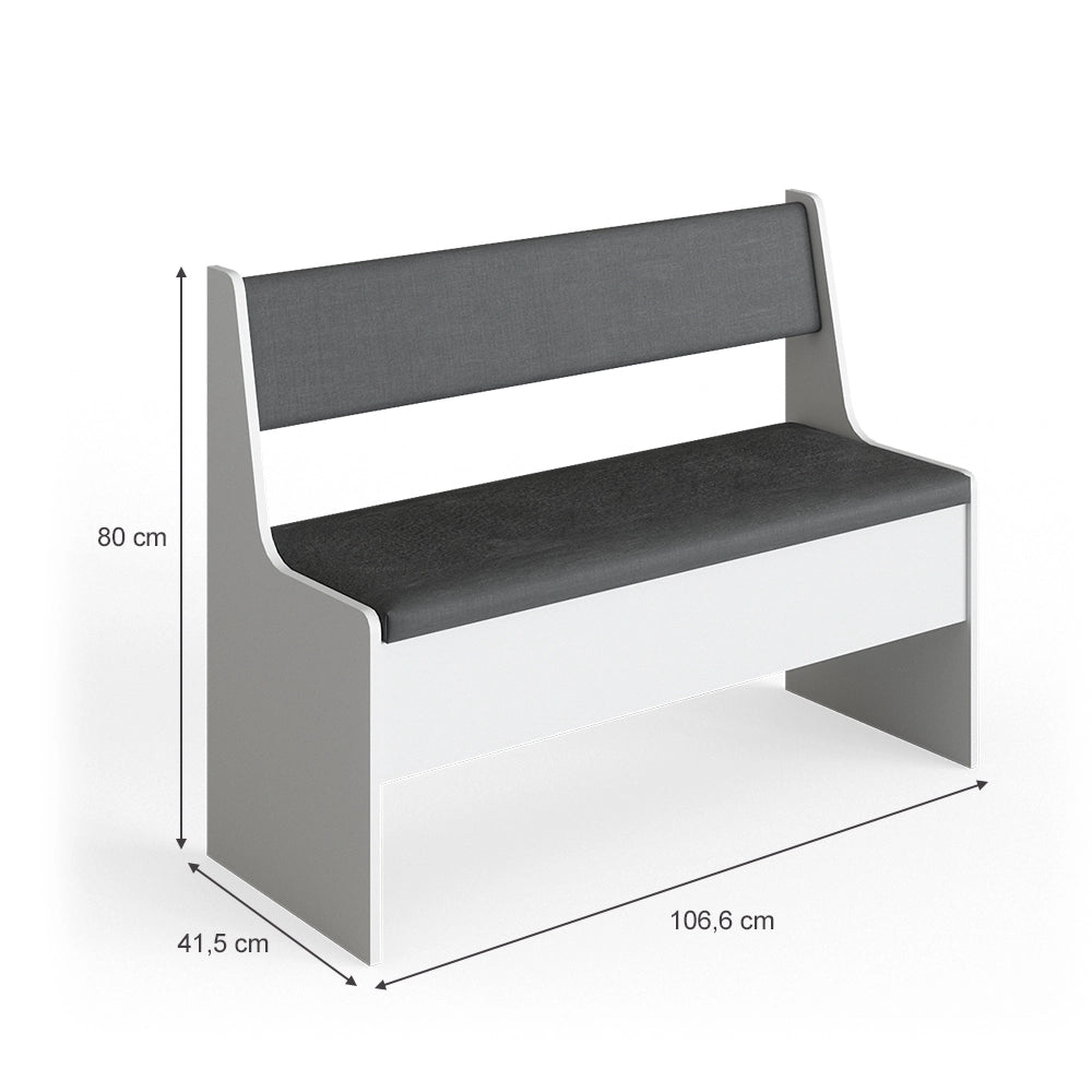 Vicco Panca ad angolo Bianco 41.5 x 106.6 cm