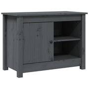 Mobile TV multimediale scaffale TV credenza TV sala da pranzo soggiorno camera da letto 70 x 36,5 x 52 cm legno di pino massiccio grigio 02_0026192