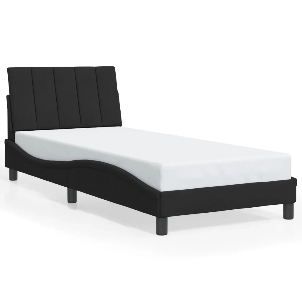 Giroletto con Luci LED Nero 80x200 cm in Velluto
