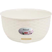 CIOTOLA RATTAN NATURAL STEFANPLAST - PP BIANCO CM 30 H.CM 14,5- 2 pezzi