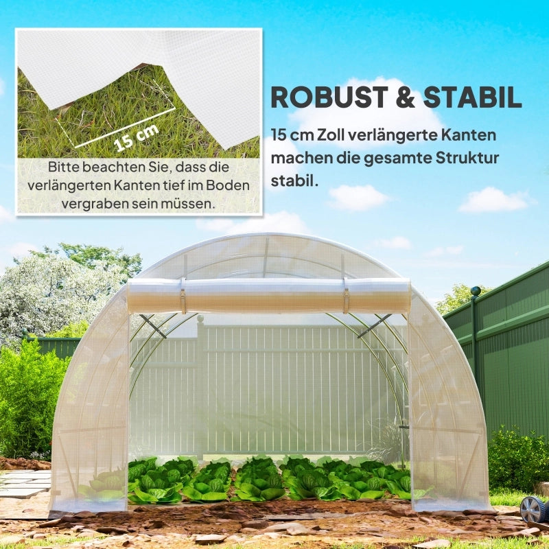 Telo di ricambio per serra, resistente alle intemperie, 400 cm x 300 cm x 200 cm, trasparente, bianco