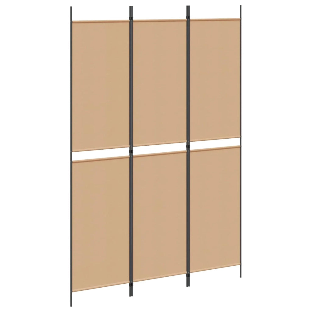 Pannello Divisorio a 3 Pannelli Beige 150 x 220 cm Tessuto 42039223