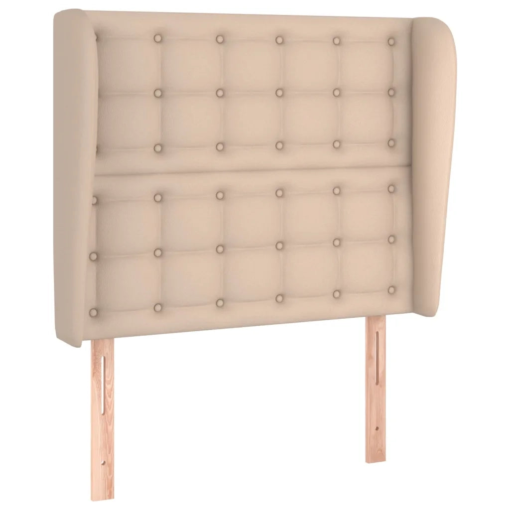 Testiera ad Orecchio-Testata con Orecchie Cappuccino 103x23x118/128 cm in Similpelle 224627