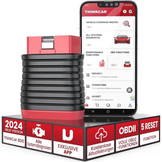 Adattatore Bluetooth OBD2 - Strumento di Diagnosi Universale per Auto con Funzionalità di Servizio Multiple per iOS e Android