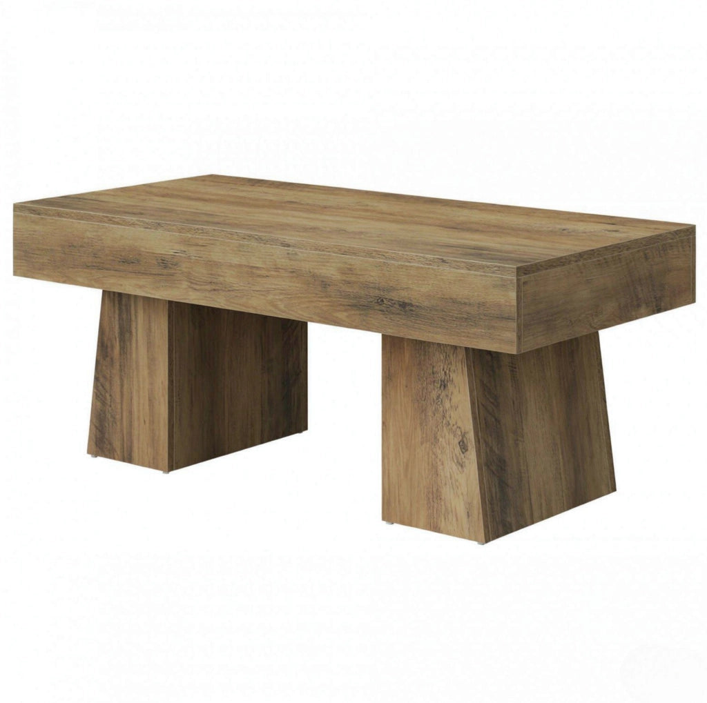 Tavolino da caffè rettangolare 120 x 60 x 50 cm in MDF marrone