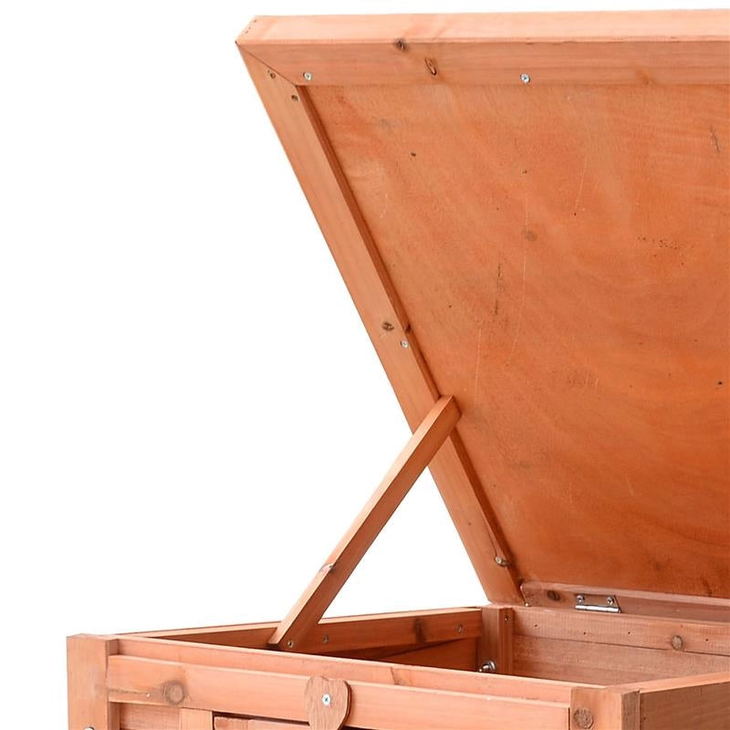 CONIGLIERA GABBIA PER PICCOLI ANIMALI CON TETTO APRIBILE IN LEGNO 51X42X43 CM