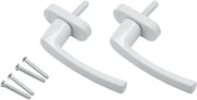 Maniglia per Finestre in Alluminio con Penna di Sicurezza - 2 Pezzi, 35 mm di Lunghezza, Adatto per PVC, Alluminio e Finestre in Legno