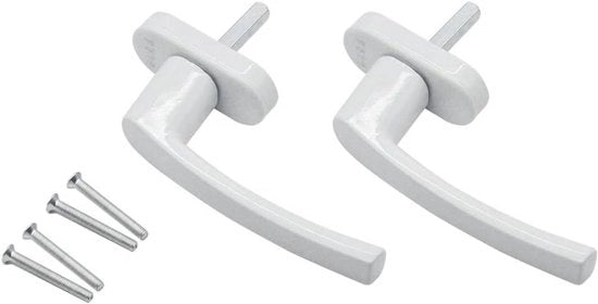 Maniglia per Finestre in Alluminio con Penna di Sicurezza - 2 Pezzi, 35 mm di Lunghezza, Adatto per PVC, Alluminio e Finestre in Legno