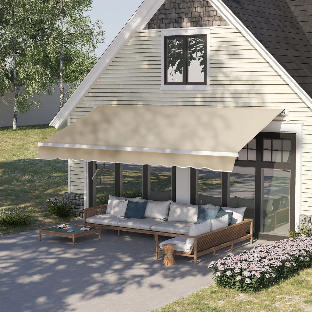 Tenda da Sole Avvolgibile a Bracci ¨C zephmum ¨C Crema 350x250 cm