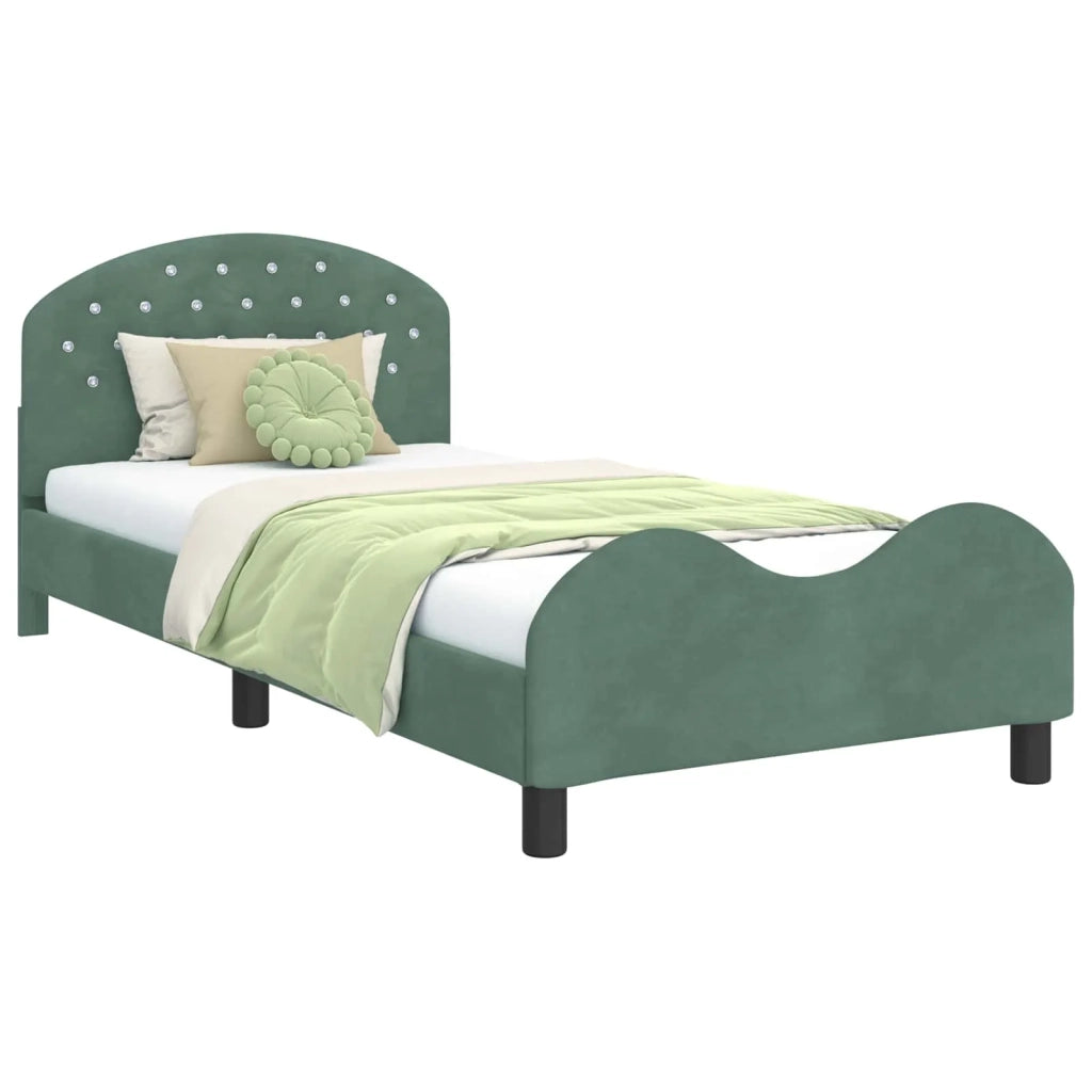 Struttura letto bambini con testata Verde Mare 90 x 190 cm 42011125
