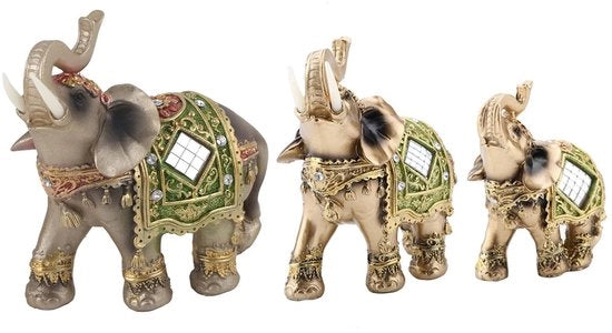 Statua di Elefante Felice con Base Antiscivolo - Decorazione con Proprietà Feng Shui - Rischio di Caduta Ridotto - Decorazione Decorativa - Materiale Duraturo