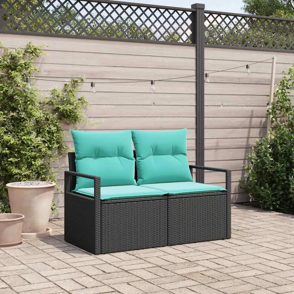 Divano da giardino con cuscino 120 x 62 x 69 cm. polyrattan