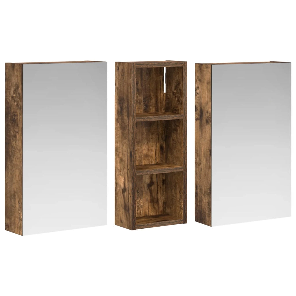 Set di Armadi da Bagno con lo scaffale 3 pcs 80 x 10,5 x 50 cm
