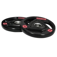 Set di 2 Dischi Pesi da 10kg in Acciaio con Rivestimento in Gomma per Bilanciere